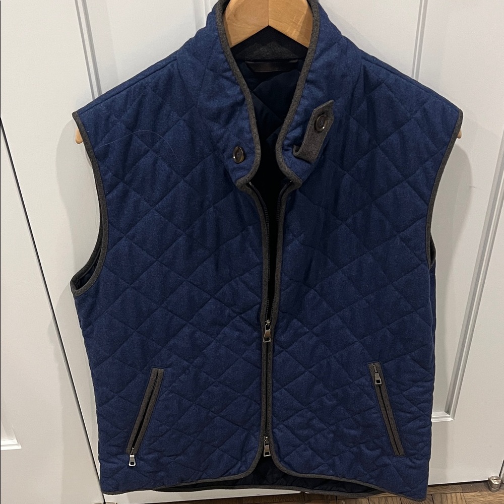 Paul Stuart Navy Quilted Vest